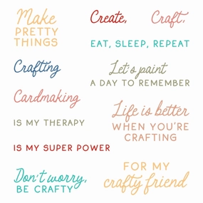 Don'T Worry, Be Crafty - 4"X4" Stamp Set trendy robust