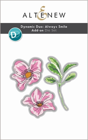 exclusive wooden Dynamic Duo: Always Smile Add-On Die Set