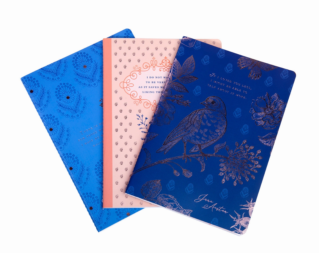 retractable handy Jane Austen Sewn Notebook Collection (Set Of 3)