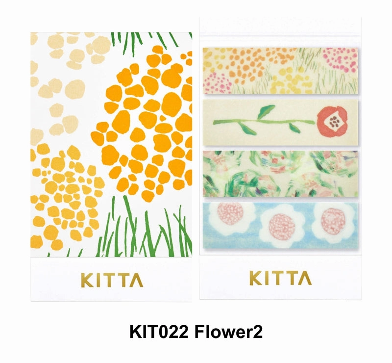 Kitta Flower 2 Washi Tape recycled