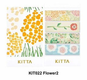Kitta Flower 2 Washi Tape recycled