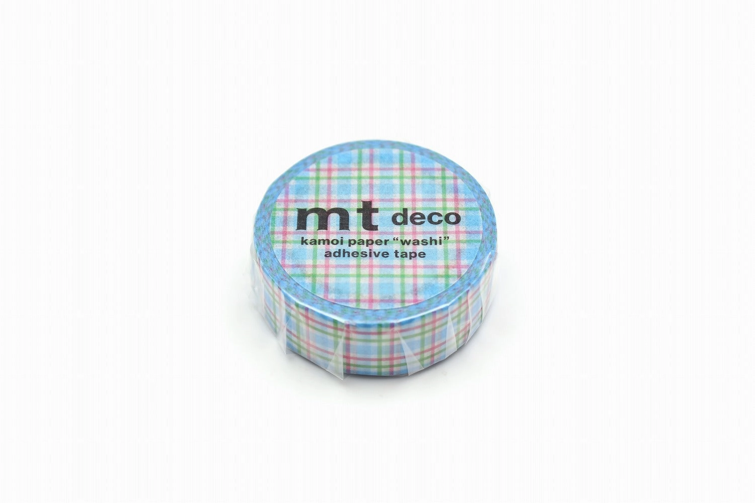 Mt Washi Tape - Colorful Gingham Check Blue nonslip glossy
