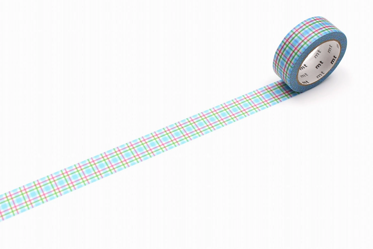 Mt Washi Tape - Colorful Gingham Check Blue lightweight
