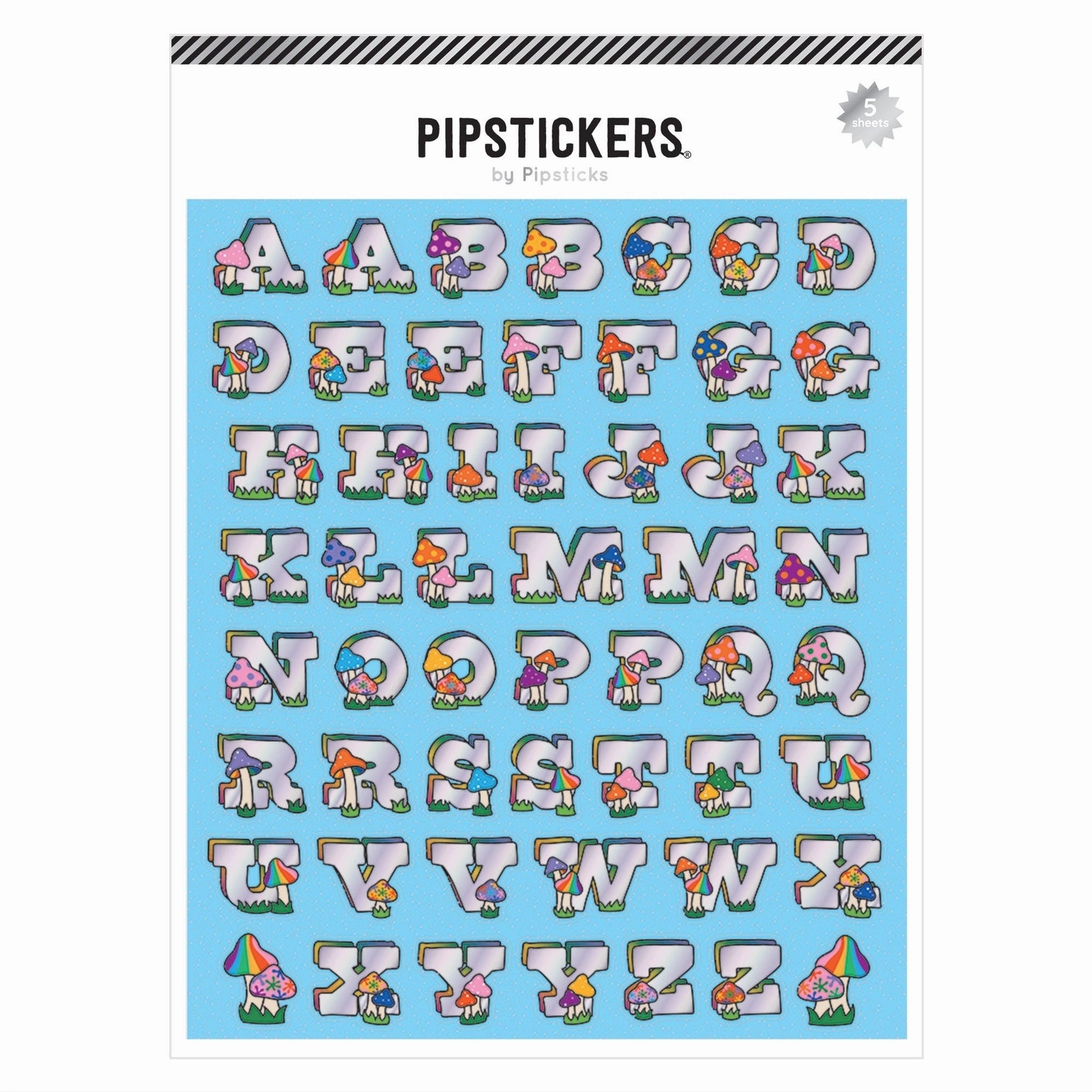 large Mushroom Magic Big Alphabet (5Ct) Stickers