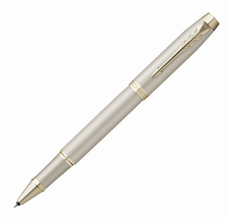 square Parker Im Monochrome Champagne Gt Rollerball Pen