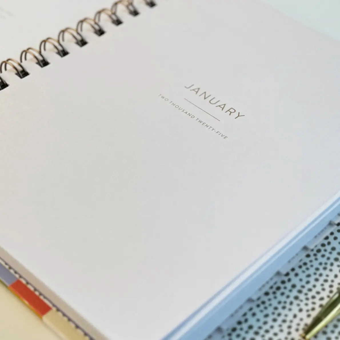 wrapped Twelve Month 2025 Spiral Yearly Planner