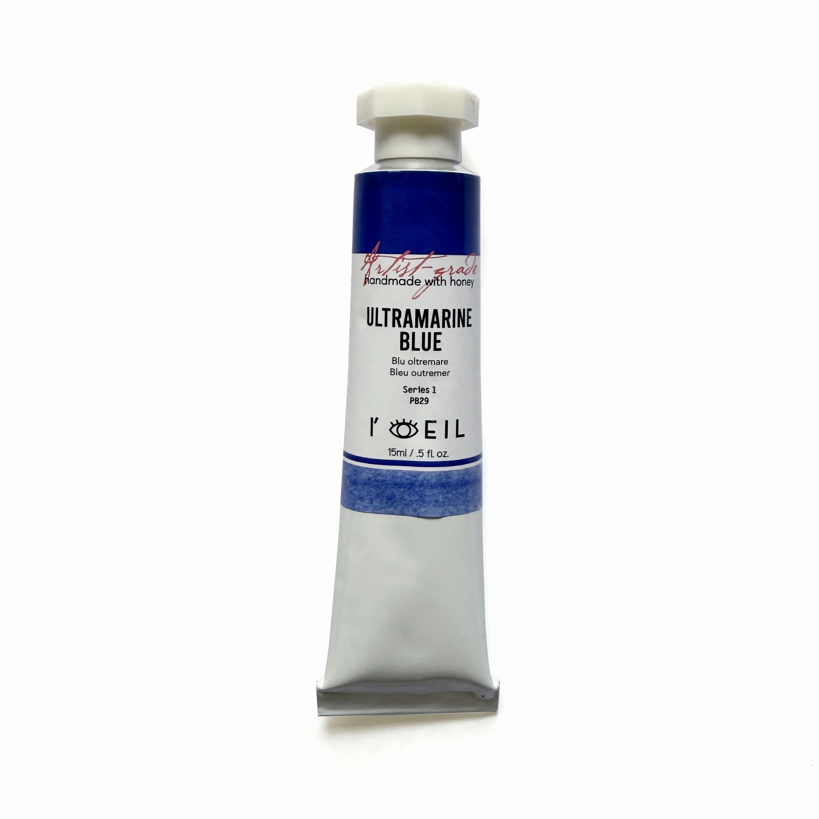 wrapped Ultramarine Blue Pb29 - Artist Grade Handmade Honey Based Watercolor Tube 15Ml