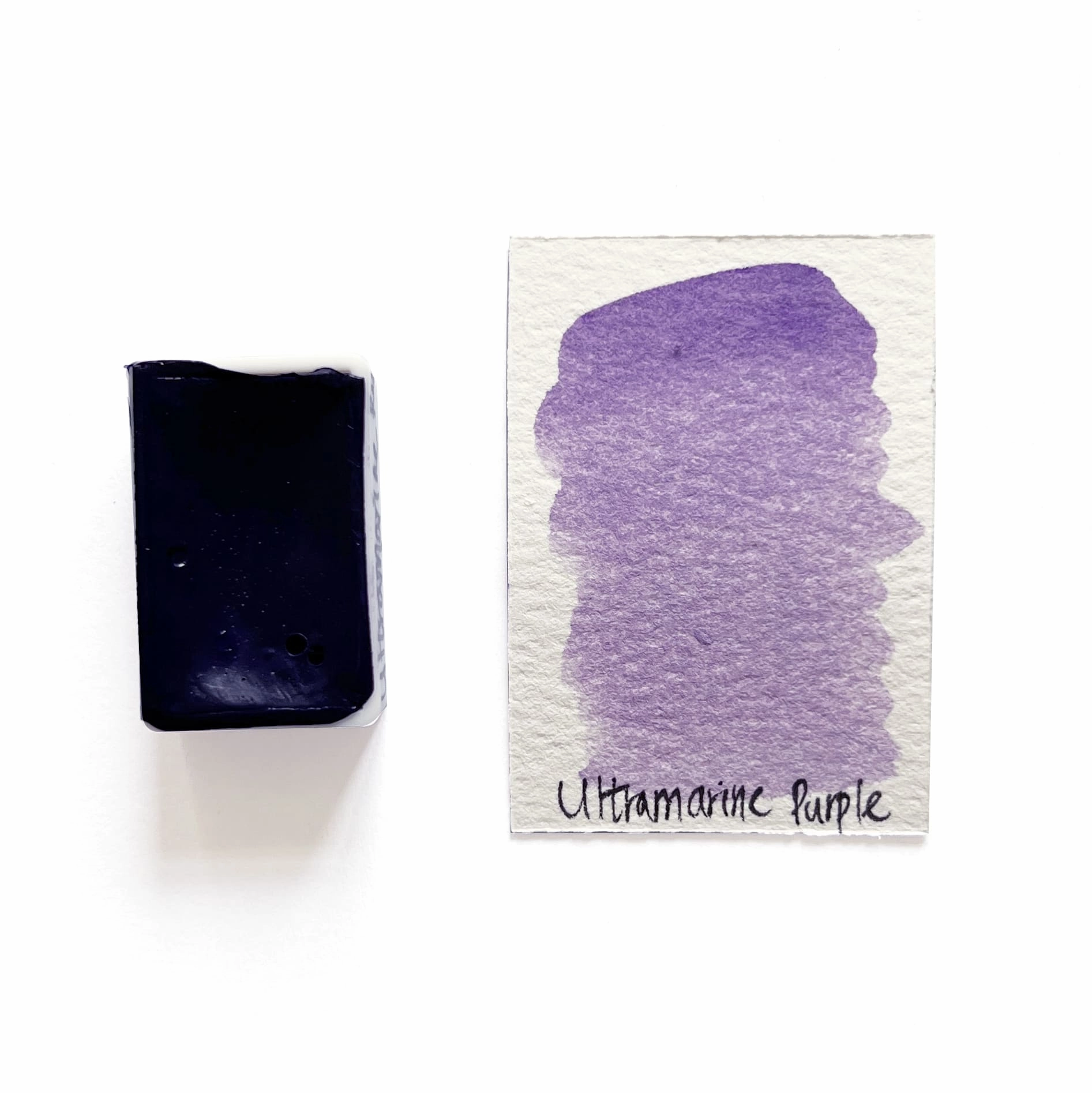 matte flexible Ultramarine Violet Pv15 - Artist Grade Handmade Honey Based Watercolor Paint Full Pan 3.2Ml