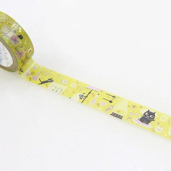 Uneven Cats Washi Tape Shinzi Katoh Design resilient paper