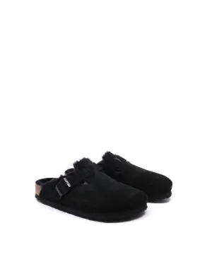Unisex - Boston Shearling Clog - Schmal in Schwarz