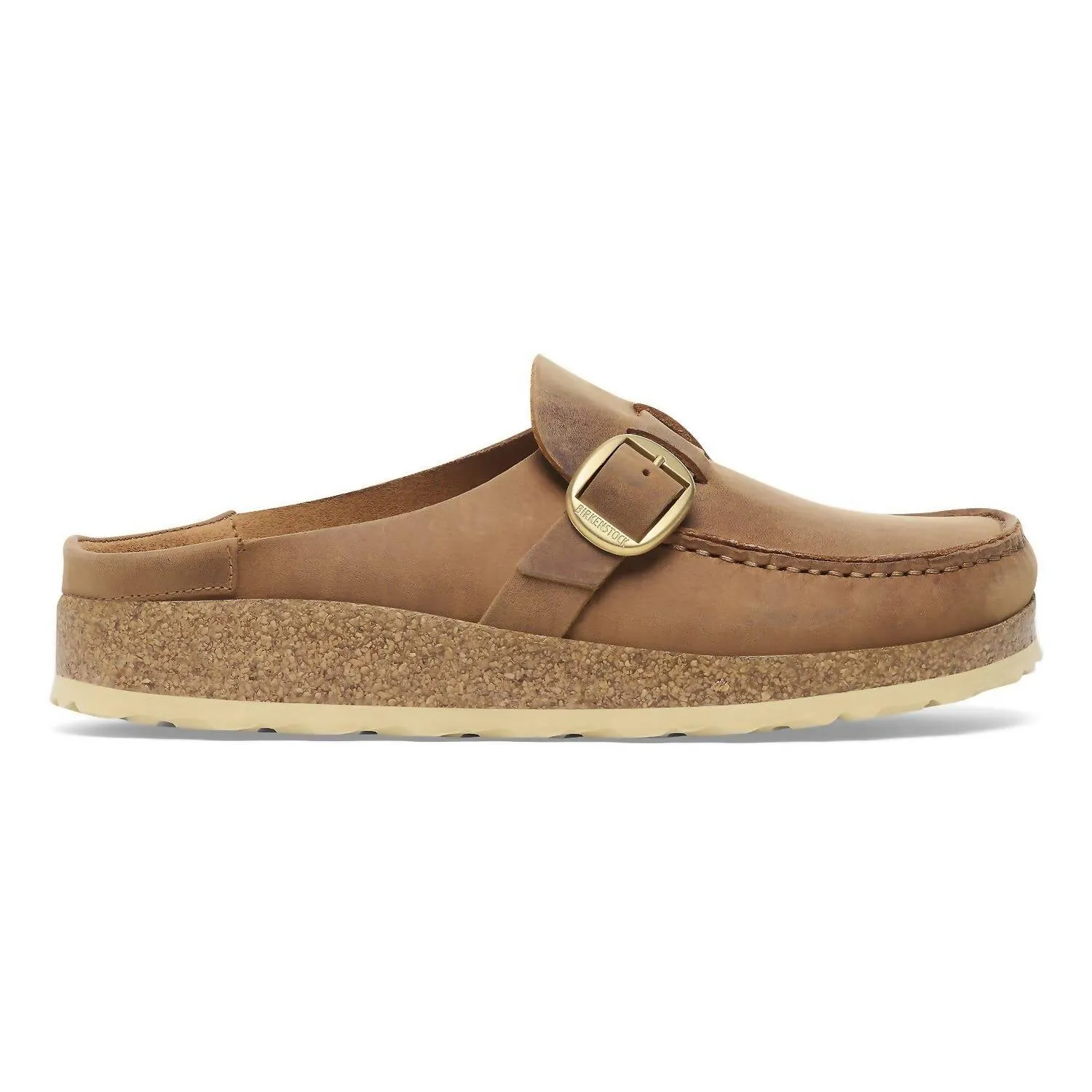 Unisex Buckley Leder-Clog - Schmale Weite in Cognac