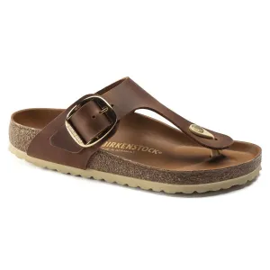 Unisex Gizeh Big Buckle Sandale in Cognac