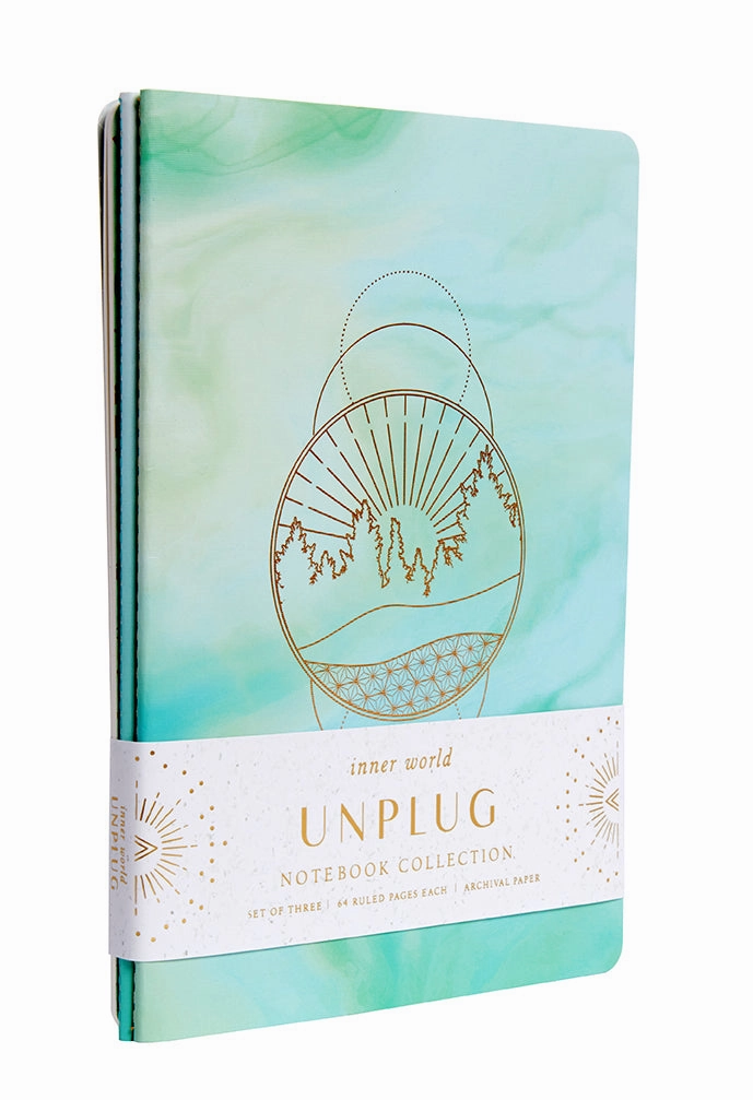 Unplug Sewn Notebook Collection (Set Of 3) metallic reliable