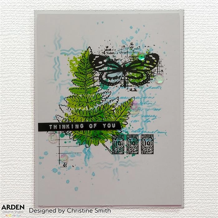locking alloy Arden Creative Studio Maker Series Fern Valley 4 In X 6 In Layering Clear Stamp Set