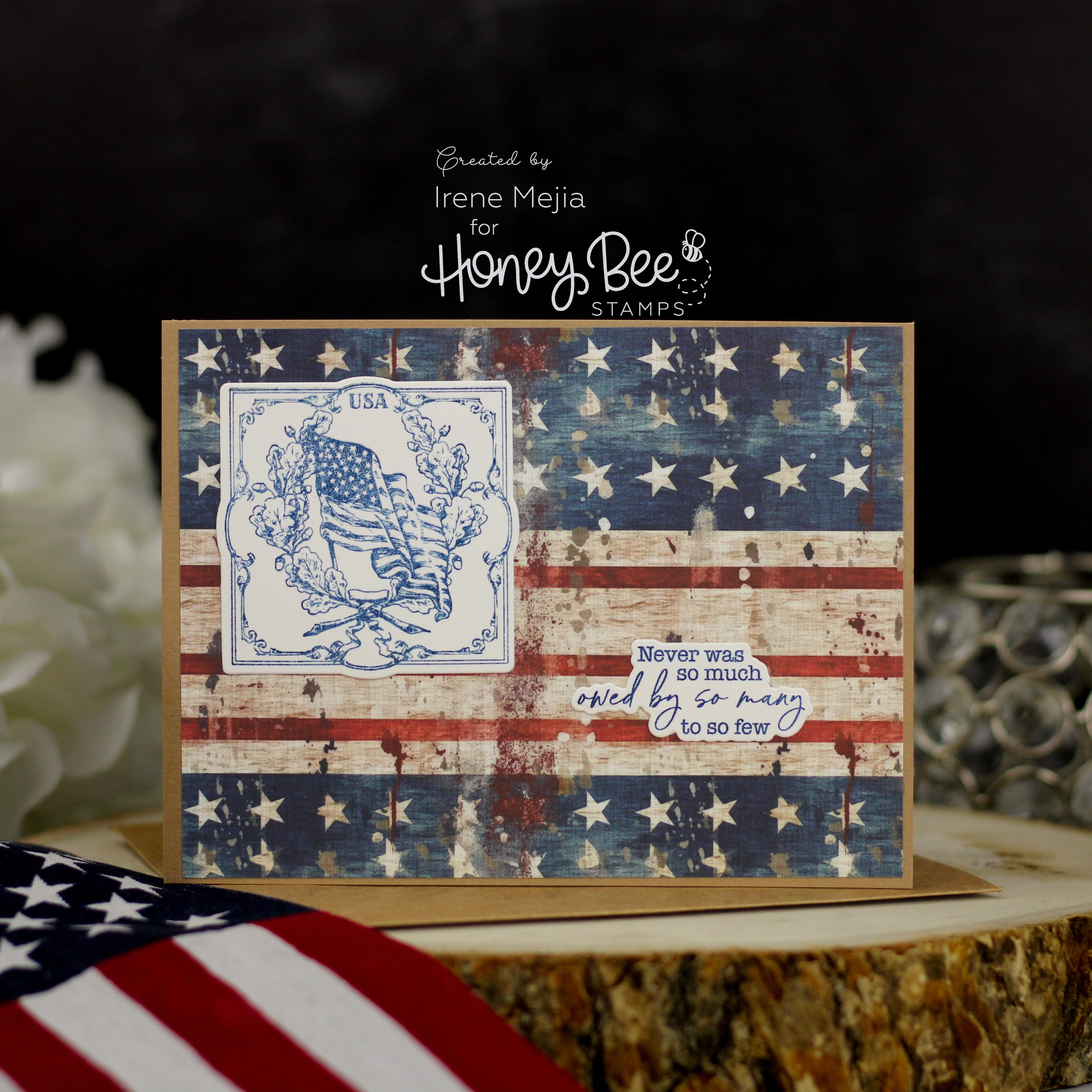 wrapped Because Of The Brave - 4X6 Stamp Set