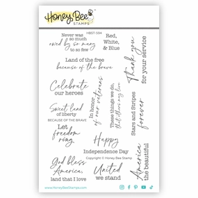 Because Of The Brave - 4X6 Stamp Set loose