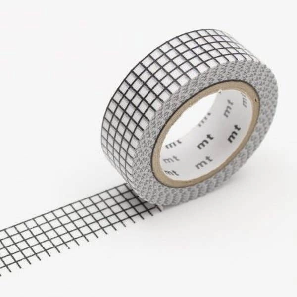 robust soft Graph Hougan Black Mt Grid Washi Tape