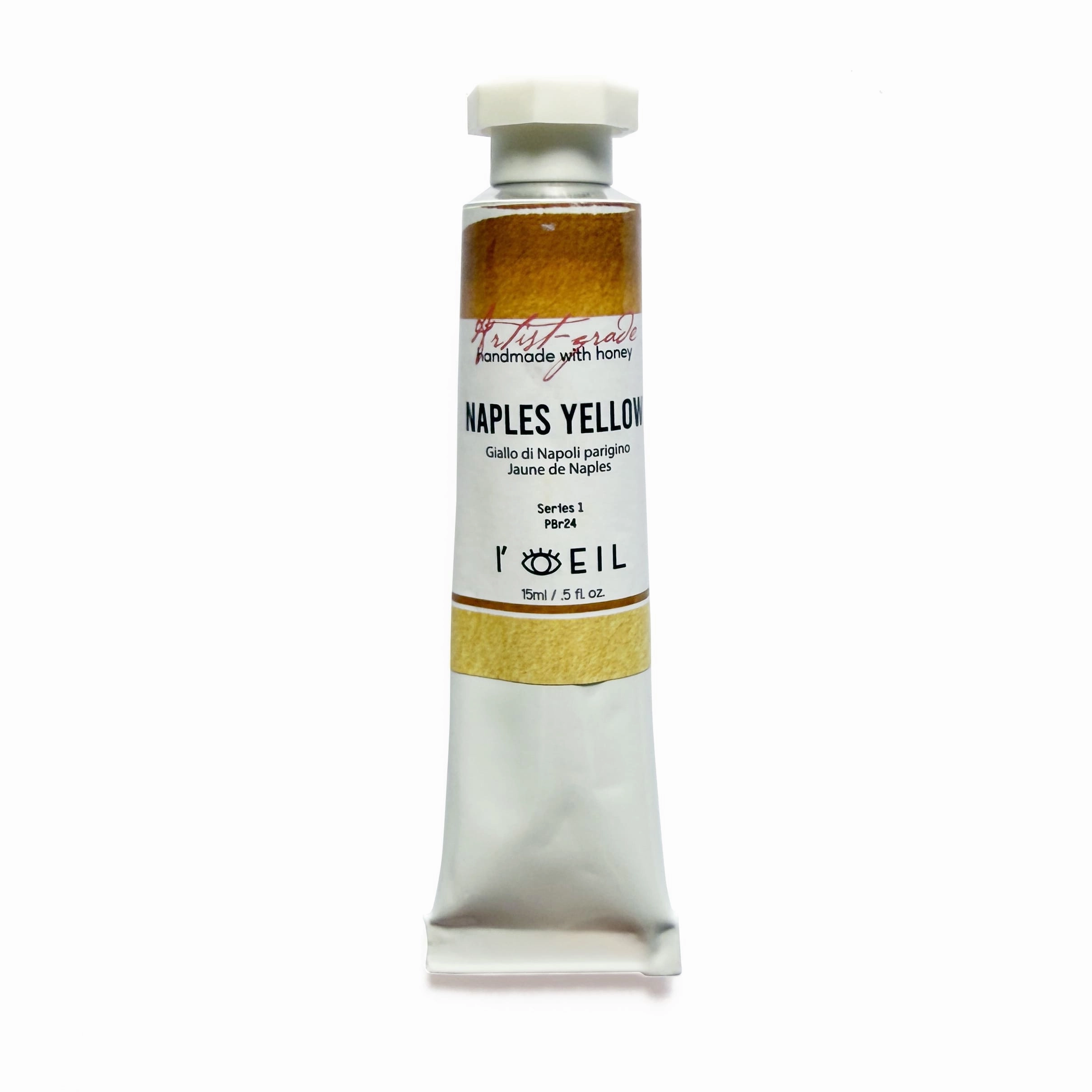 Naples Yellow Pbr24  - Artist Grade Handmade Honey Based Watercolor Tube 15Ml minimalist