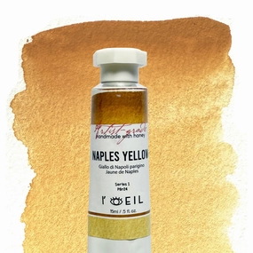 quality budget Naples Yellow Pbr24  - Artist Grade Handmade Honey Based Watercolor Tube 15Ml
