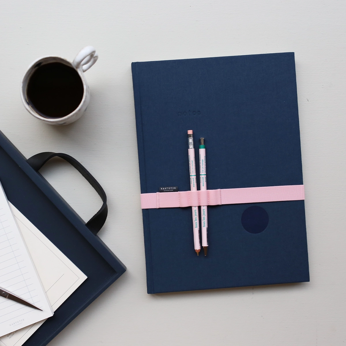 adjustable Notebook Pen Strap A4 // Pink