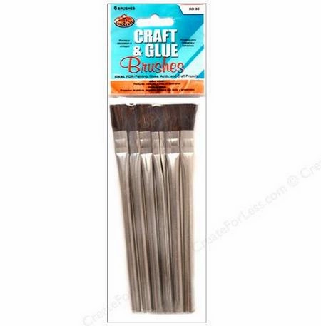 Pack Of 6 Craft And Glue Brushes glossy shockproof