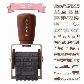 Shachihata Rotating Stamp Cats superior slim