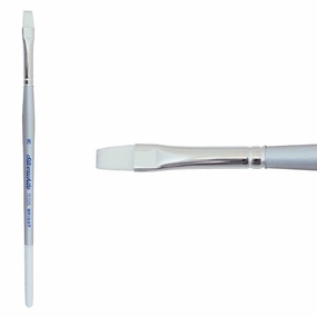 bold shockproof Silverwhite? Short Handle Foundation Watercolor Bright Brush Size 8