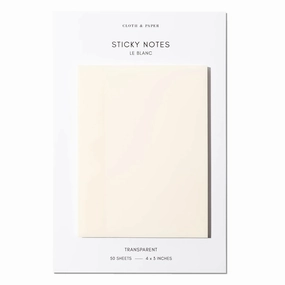vintage Transparent Rectangular Sticky Notes | Le Blanc | 4X3