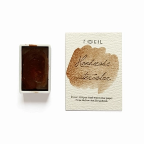 Van Dyke Brown - Artist Grade Handmade Honey Based Watercolor Paint Full Pan 3.2Ml refillable