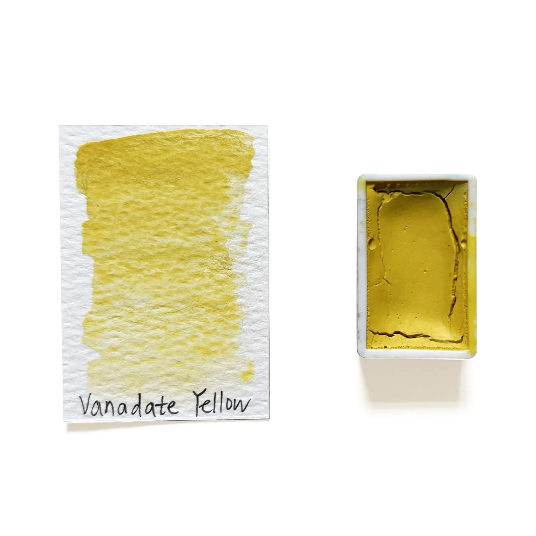 Vanadate Yellow Py184 - Artist Grade Handmade Honey Based Watercolor Paint Full Pan 3.2Ml sealed