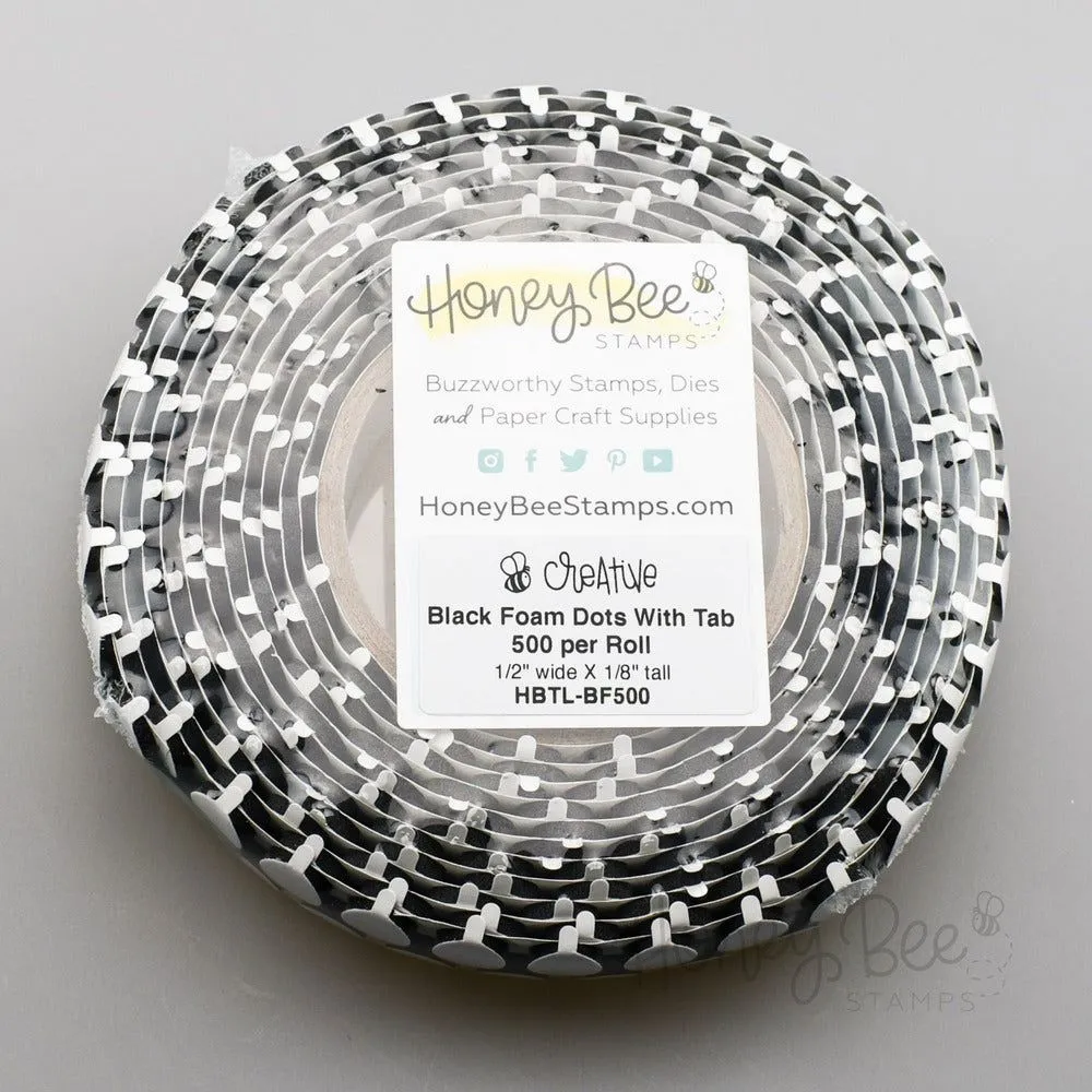 Black Foam Dots With Tab - 1/2" X 1/8" - 500Pk sleek collapsible