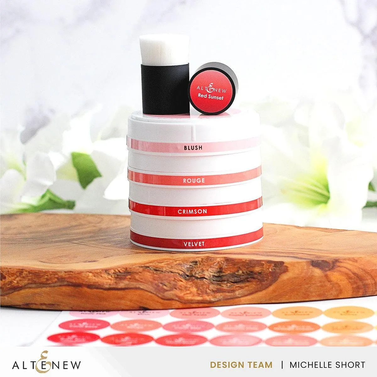 valuable Round Ink Pads Label Set - Red Sunset, Sweet Dreams