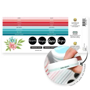 Round Ink Pads Label Set - Red Sunset, Sweet Dreams cotton
