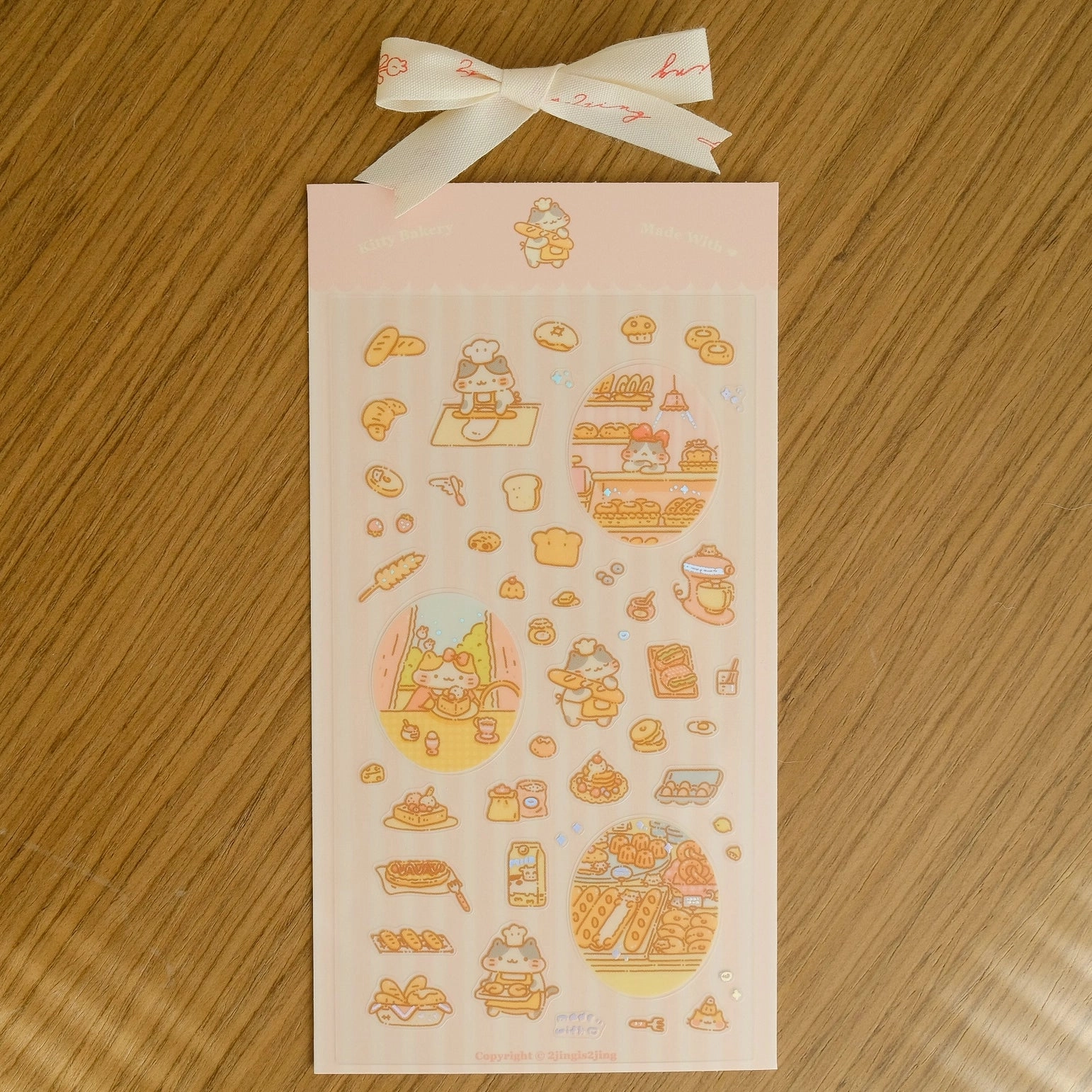 2Jingis2Jing Kitty Bakery Sticker Sheet musthave