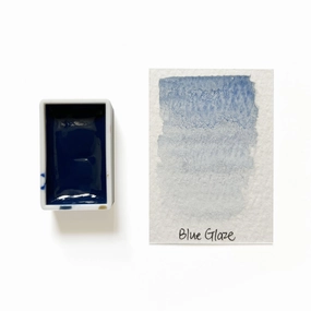 Blue Glaze - Artist Grade Handmade Honey Based Watercolor Paint Full Pan 3.2Ml square resilient
