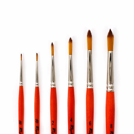alloy professional Ka?Rell S Orange Paintbrushes - Round