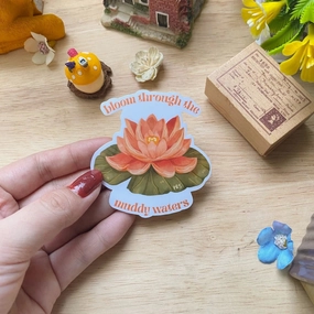 Paperaicashop Lotus Flower Vinyl Sticker retractable giant