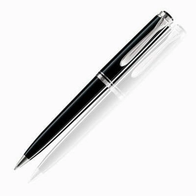 plastic Pelikan Souveran 805 Black/Silver Ballpoint Pen