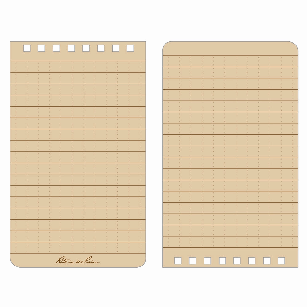 cool Rite In The Rain Spiral Notebook- Earth Brown- 3X5 Inches