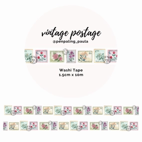 washable Vintage Postage Washi Tape