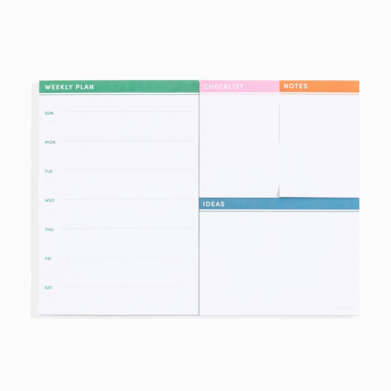 Weekly Everything Planner Desk Notepad biodegradable