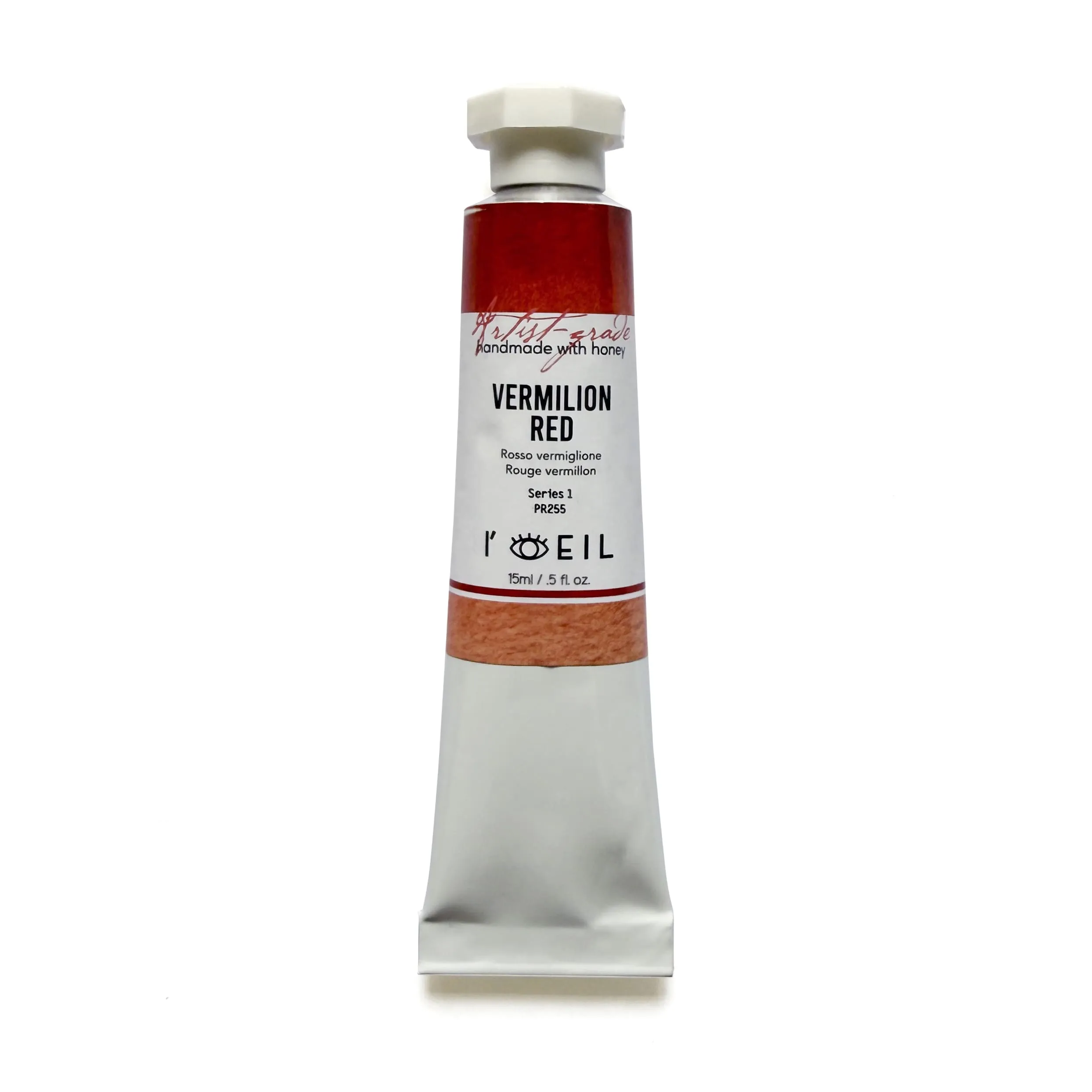Vermilion Red (Hue) Pr255 - Artist Grade Handmade Honey Based Watercolor Tube 15Ml resin
