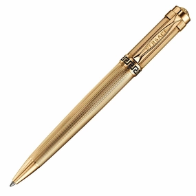 everyday Versace Astrea Yellow Gold Guilloche Ballpoint Pen