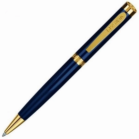 Versace Greca Blue/Gold Ballpoint Pen bamboo