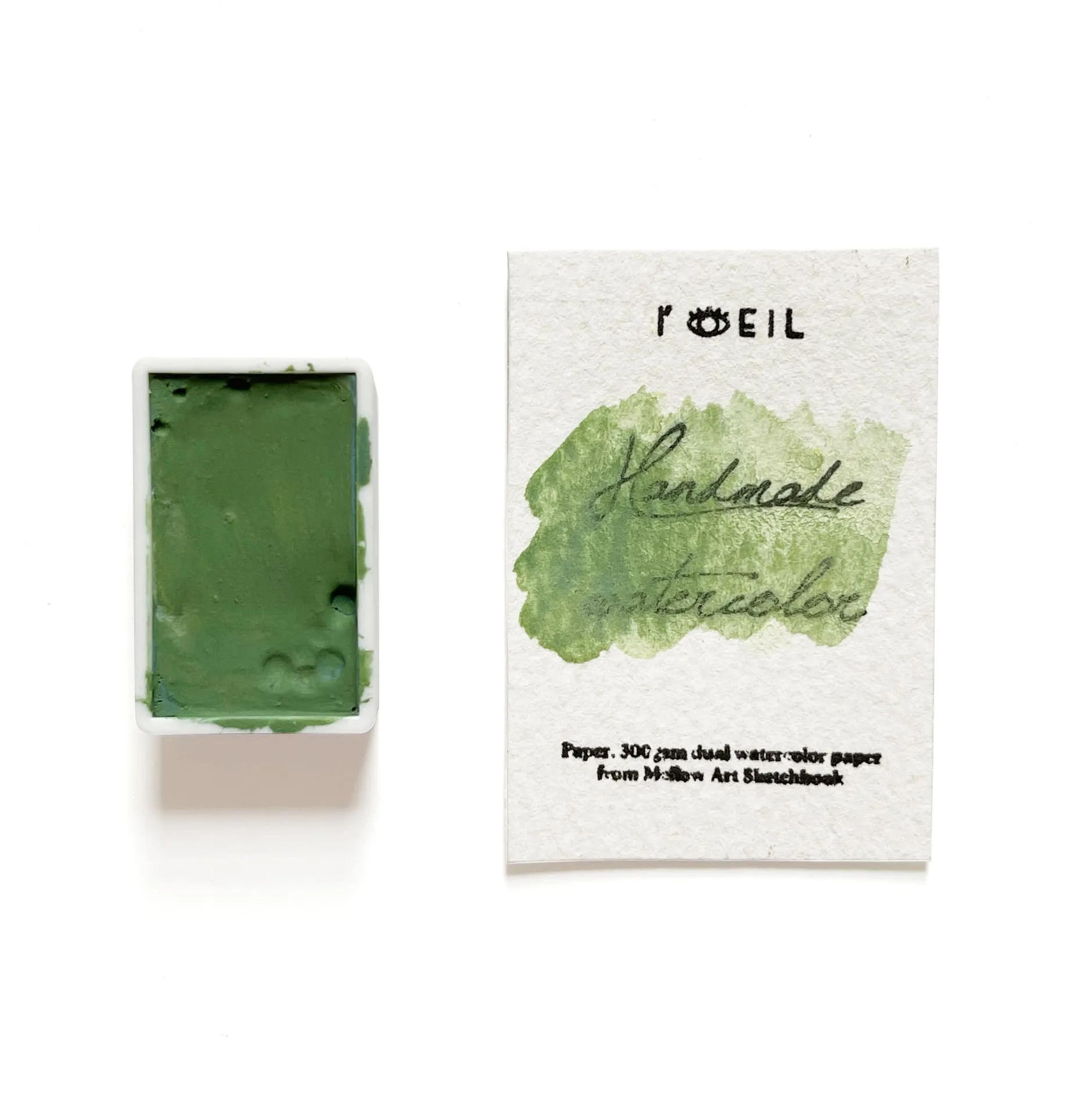 Vanadium Green - Artist Grade Handmade Honey Based Watercolor Paint Full Pan 3.2Ml finest