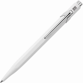 cool Caran D'Ache 849 Metal White Ballpoint Pen