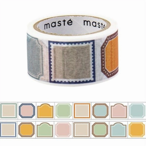 Maste Perforated & Writable Washi Tape Monthly Frame bulk glossy