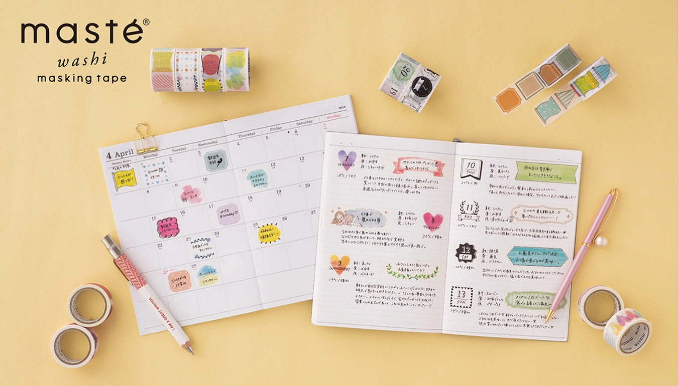 Maste Perforated & Writable Washi Tape Monthly Frame cotton