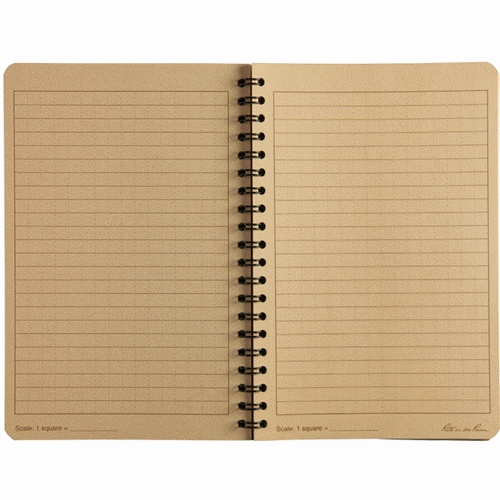 Rite In The Rain Side Spiral Notebook- Desert Tan- 4 5/8" X 7" giant