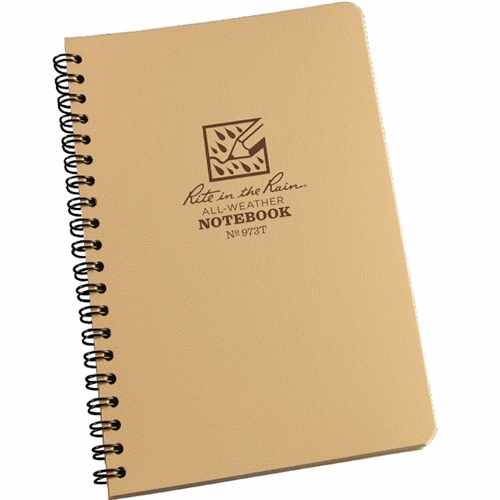 Rite In The Rain Side Spiral Notebook- Desert Tan- 4 5/8" X 7" cool wholesale